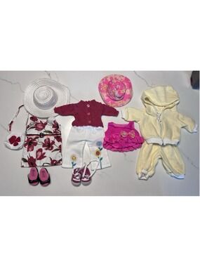 Doll Clothes for 15” American Girl Bitty Baby Doll 4 Outfits Summer Sets